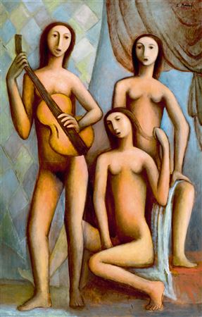 Sample artwork by Elemer Polony (1911 - 1991), known for painter, teacher - View similar artists and auction records