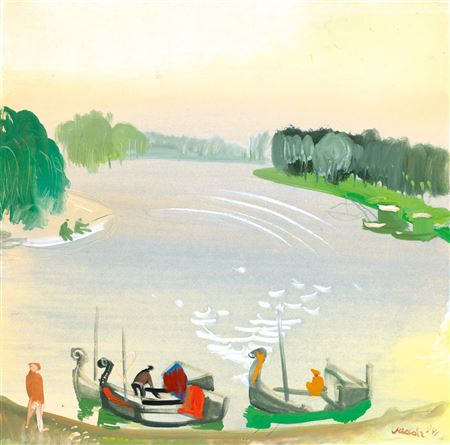 Fishing Boat on the Water. 1941