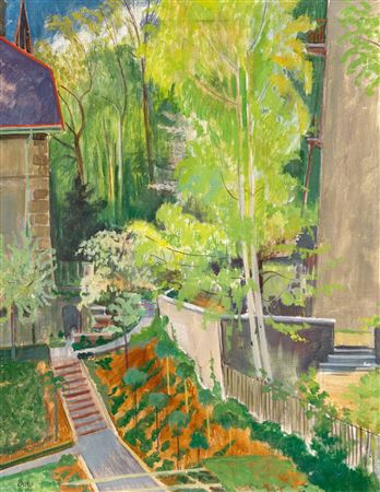 Sample artwork by Jozsef Bato (1888 - 1966), known for rural genre, landscape, figure, still life and swimming scene painting - View similar artists and auction records