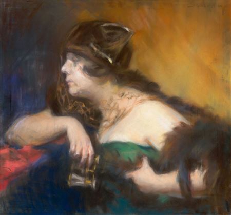In the Loge (Female with Opera Glasses). 1910s