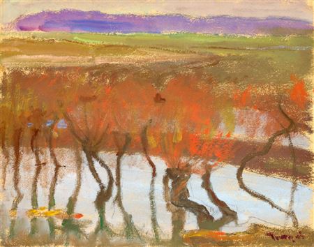 Twilight at the Lowlands (Reflection) by Janos Tornyai - Auction record, sale price, and art valuation. Compare with similar artists and explore comparable artworks.