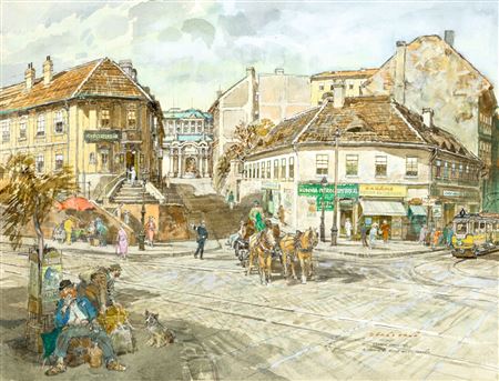 Tabán (Szebeni Antal Square), c. 1910