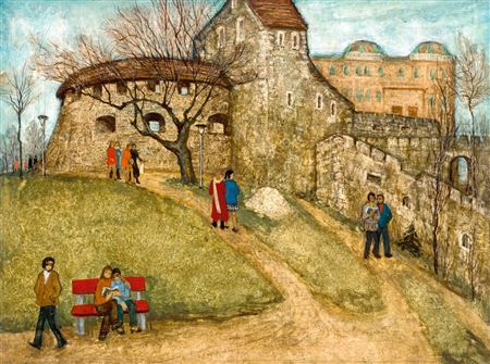 Budapest Detail (Bastions of the Buda Palace from the Park of the Youth) by Erzsebet Hikady Czene - Auction record, sale price, and art valuation. Compare with similar artists and explore comparable artworks.