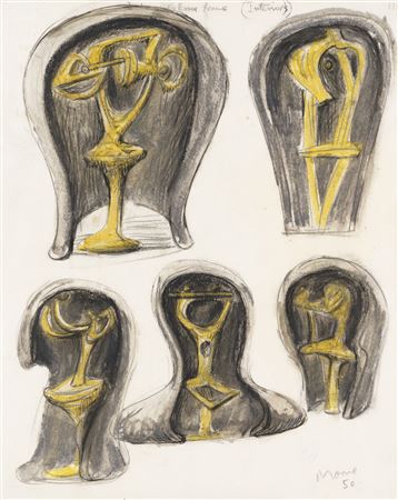 Helmet Heads: Exterior Forms (Interior), 1950