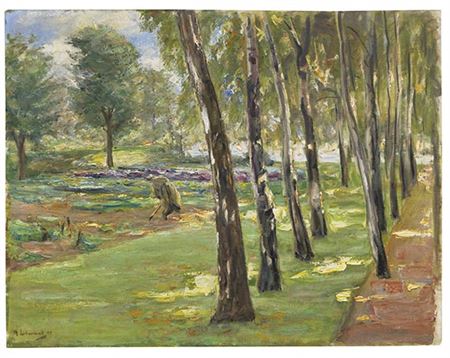 The birch avenue in the Wannsee Garden , 1919