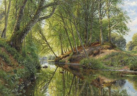 River at the edge of the forest , 1897