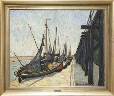 Fishing Boats at Low Tide