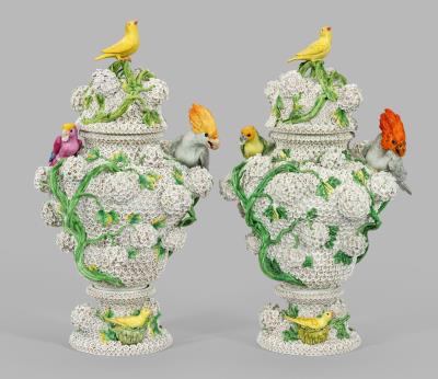 A Pair of Large Snowball Vases (2)