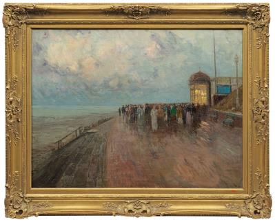 Sample artwork by Leopold Schonchen (1855 - 1935), known for marine painting - View similar artists and auction records