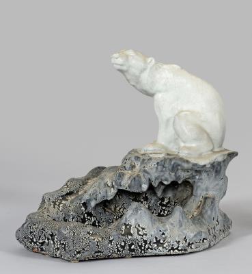 Ceramic figure of a polar bear on a rock by Soren Kongstrand - Auction record, sale price, and art valuation. Compare with similar artists and explore comparable artworks.