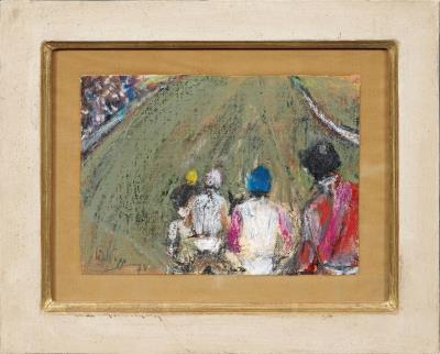 Sample artwork by Klaus Philipp (Born 1932), known for paintings of horses and horse race scenes - View similar artists and auction records