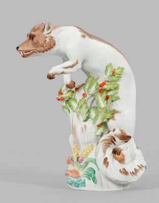 Large, rare animal figure as a Meissen sable