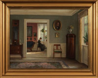 Danish Biedermeier room by Hans (Hilsoe) Hilse - Auction record, sale price, and art valuation. Compare with similar artists and explore comparable artworks.