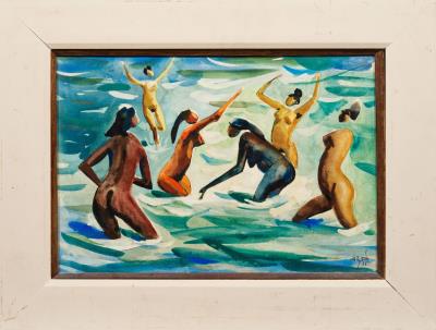 Banhistas by Carybe - Auction record, sale price, and art valuation. Compare with similar artists and explore comparable artworks.