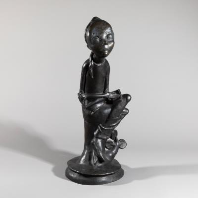 Untitled (Seated Woman with Book) by Ludwig Gies - Auction record, sale price, and art valuation. Compare with similar artists and explore comparable artworks.