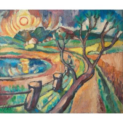 Landscape with a Circling Sun, probably 1920s