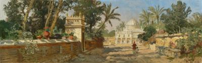A palace in the Orient in summer