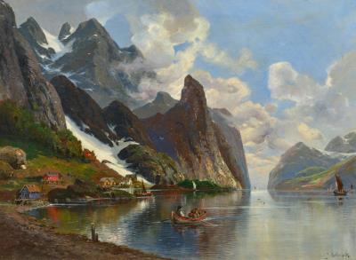 Scandinavian fjord landscape