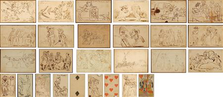 Group of 23 caricatures