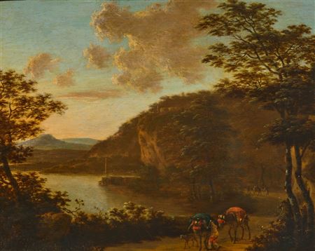Travellers in a landscape