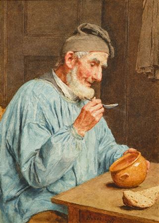 Peasant eating sou