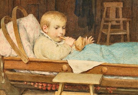 Child in a cradle