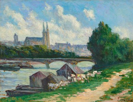 Angers, les bords de la Loire. 1910.