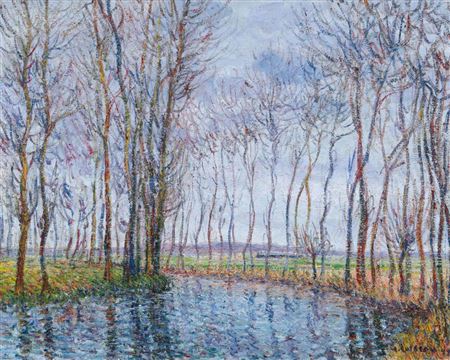 Les peupliers au bord de la rivière. 1899.
