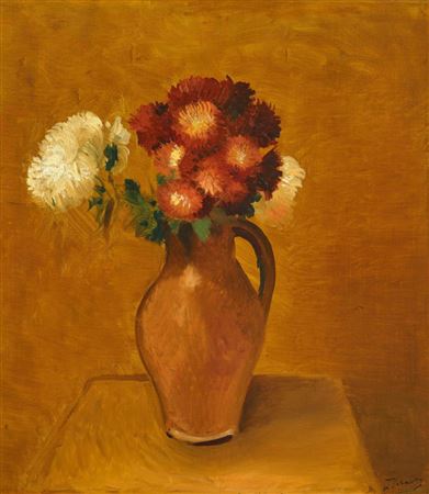 Chrysanthèmes dans un pot. 1931/32.