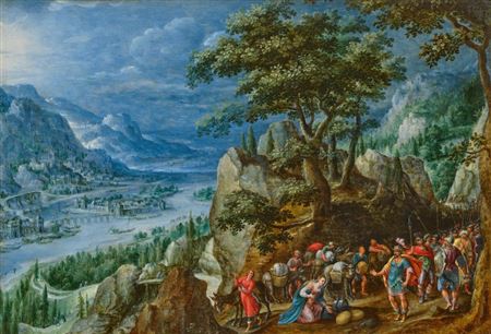 David and Abigail in a landscape