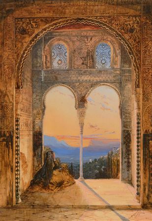 The Alhambra in Granada at dusk by Joaquin Dominguez Becquer - Auction record, sale price, and art valuation. Compare with similar artists and explore comparable artworks.