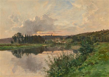 Soleil couchant à Sainte-Aulde.