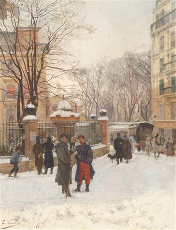 Street scene in the winter.