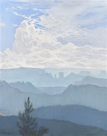 View of Saxon Switzerland near Hinterhermsdorf. 1910.