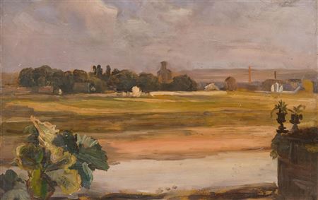The banks of the Elbe near Dresden. Circa 1860.