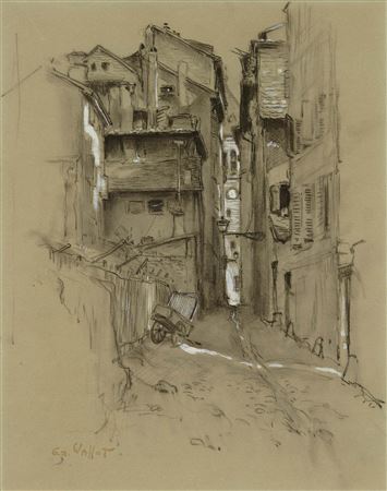 Rue du Seujet à Genève. Circa 1900.