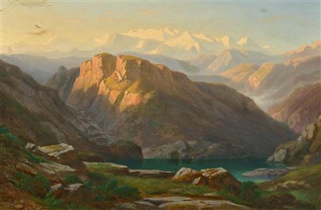 View of the Bernese Alps from the Pilatus region