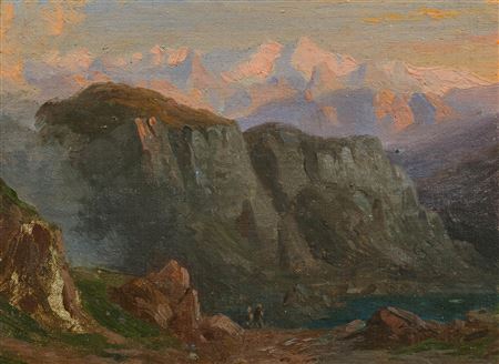 Small study: View of the Bernese Alps from the Pilatus region.