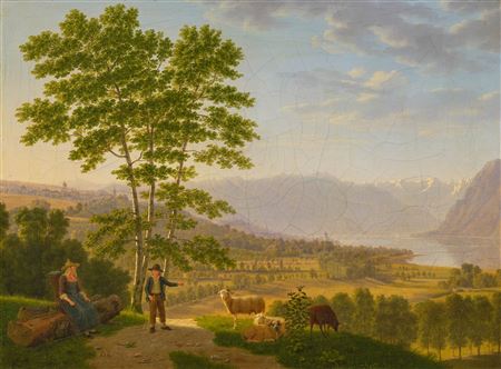 Lake Geneva with a view of Lausanne.
