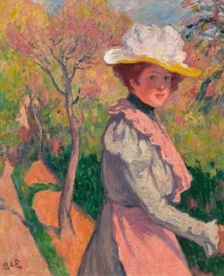 Jeune fille au jardin