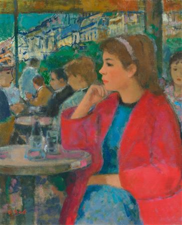 Listening to 'Printemps des poètes' at a café in Saint-Germain-des-Prés