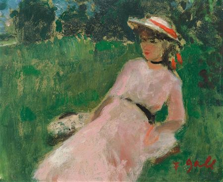 Eugénie lying in the garden
