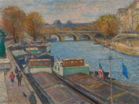 Barges towards the Pont Neuf