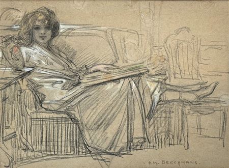Femme allongée.