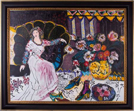 SEATED WOMEN WITH FLOWERS AND SHOES by Bracha Guy - Auction record, sale price, and art valuation. Compare with similar artists and explore comparable artworks.