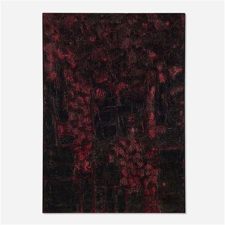 Untitled (Abstract Red and Black)