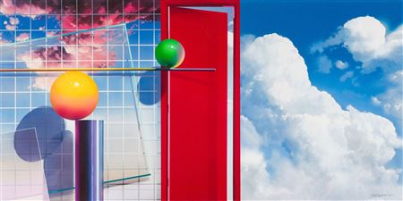 Composition with Red Door
