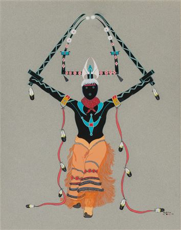 Mountain Spirit Dancer by Merina Lujan Pop Chalee - Auction record, sale price, and art valuation. Compare with similar artists and explore comparable artworks.