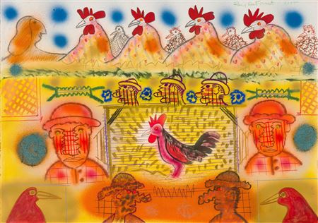 Untitled (Farmers and Chickens)