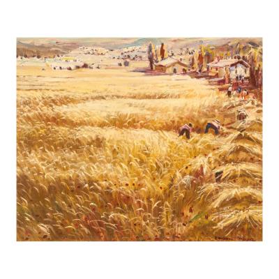 Landscape with reapers